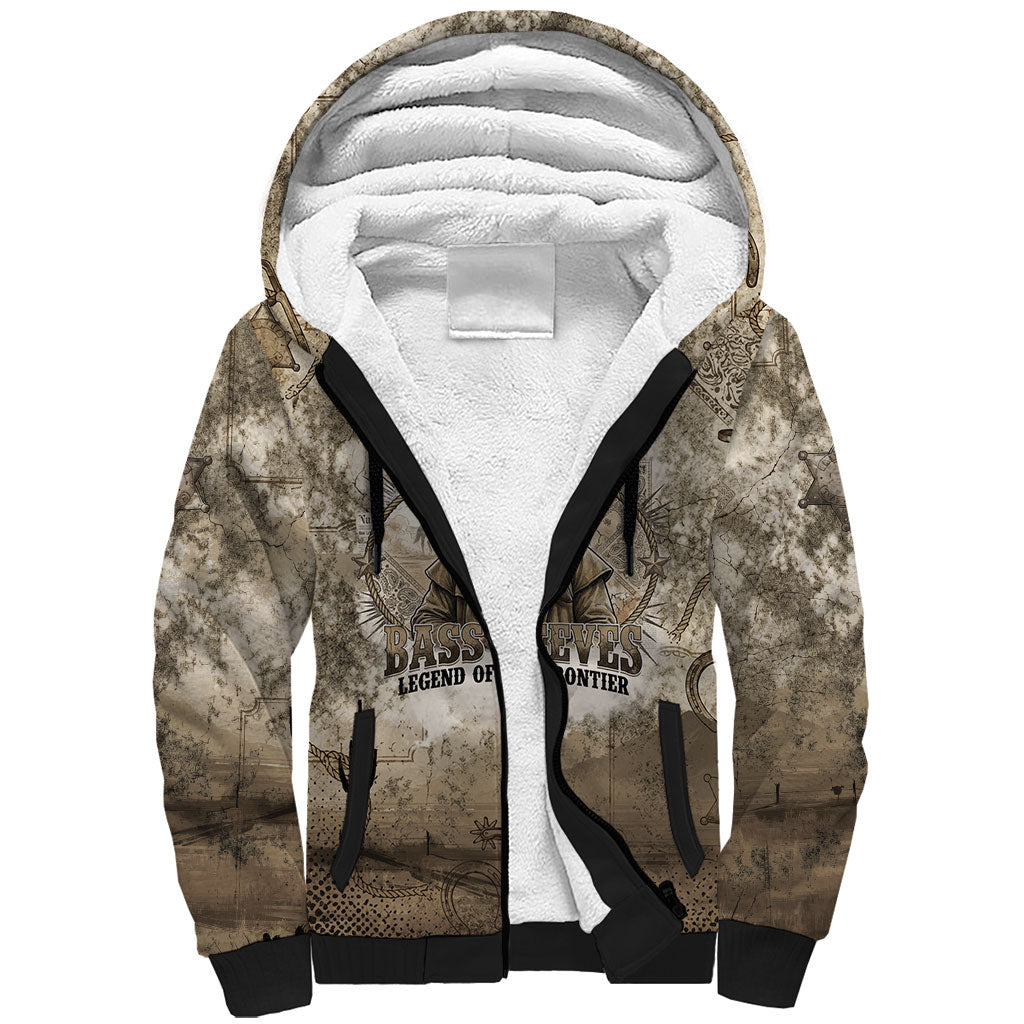 Bass Reeves Legend Black Cowboy Sherpa Hoodie Western Legend Vintage - Legend Of The Frontier