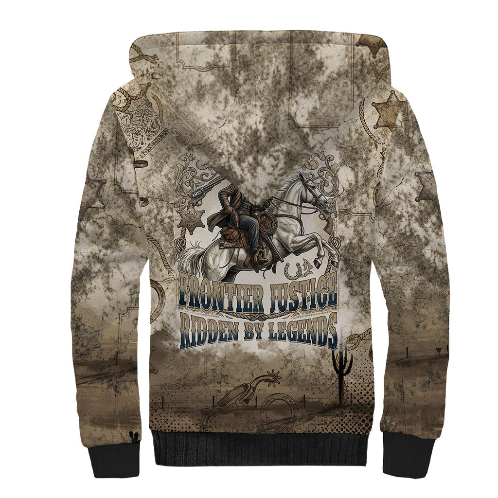 Bass Reeves Legend Black Cowboy Sherpa Hoodie Western Legend Vintage - Legend Of The Frontier