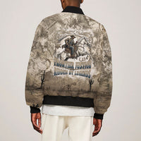 Bass Reeves Legend Black Cowboy Sleeve Zip Bomber Jacket Western Legend Vintage - Legend Of The Frontier
