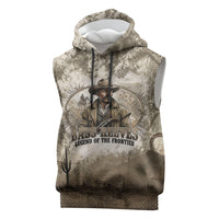 Bass Reeves Legend Black Cowboy Sleeveless Hoodie Western Legend Vintage - Legend Of The Frontier
