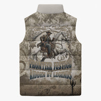 Bass Reeves Legend Black Cowboy Sleeveless Puffer Jacket Western Legend Vintage - Legend Of The Frontier