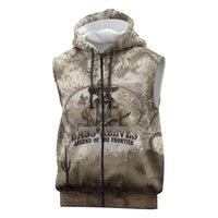 Bass Reeves Legend Black Cowboy Sleeveless Zip Hoodie Western Legend Vintage - Legend Of The Frontier