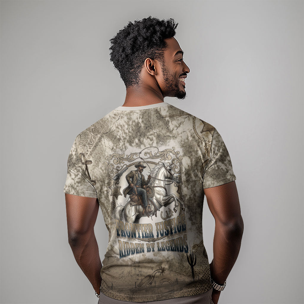 Bass Reeves Legend Black Cowboy T shirt Western Legend Vintage - Legend Of The Frontier