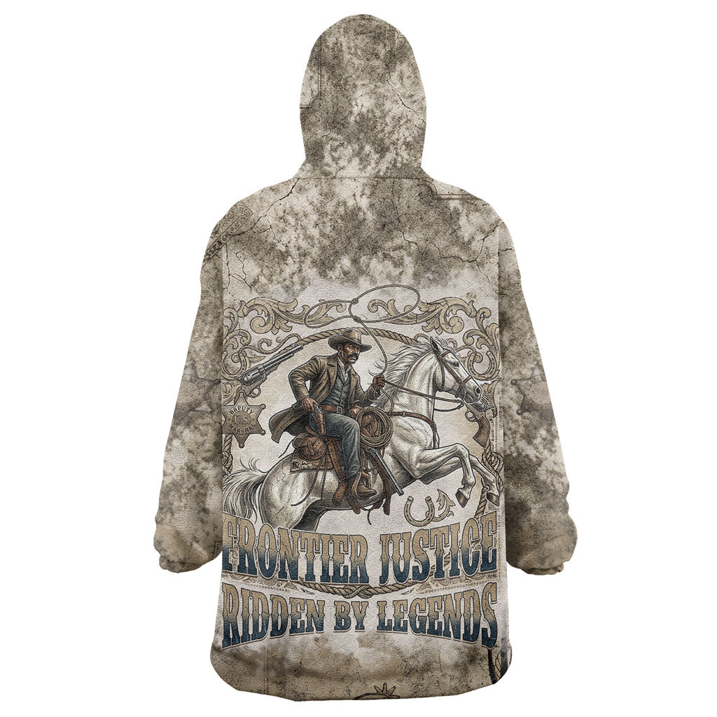 Bass Reeves Legend Black Cowboy Wearable Blanket Hoodie Western Legend Vintage - Legend Of The Frontier