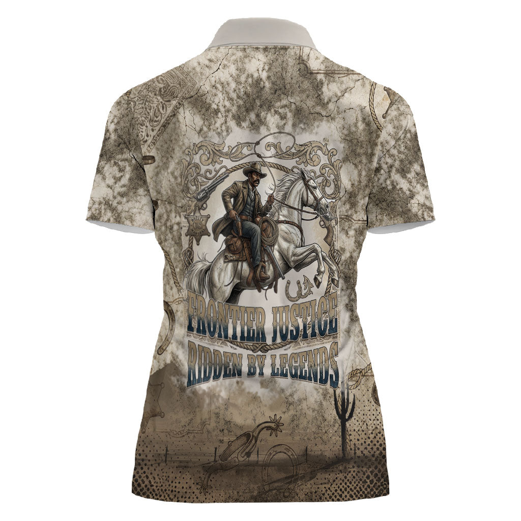Bass Reeves Legend Black Cowboy Women Polo Shirt Western Legend Vintage - Legend Of The Frontier