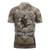 Bass Reeves Legend Black Cowboy Zipper Polo Shirt Western Legend Vintage - Legend Of The Frontier