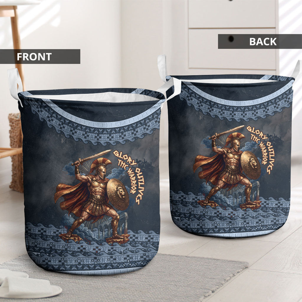 Trojan War Glory Outlives Warrior Laundry Basket Spartan Achilles Warrior Battle Greek