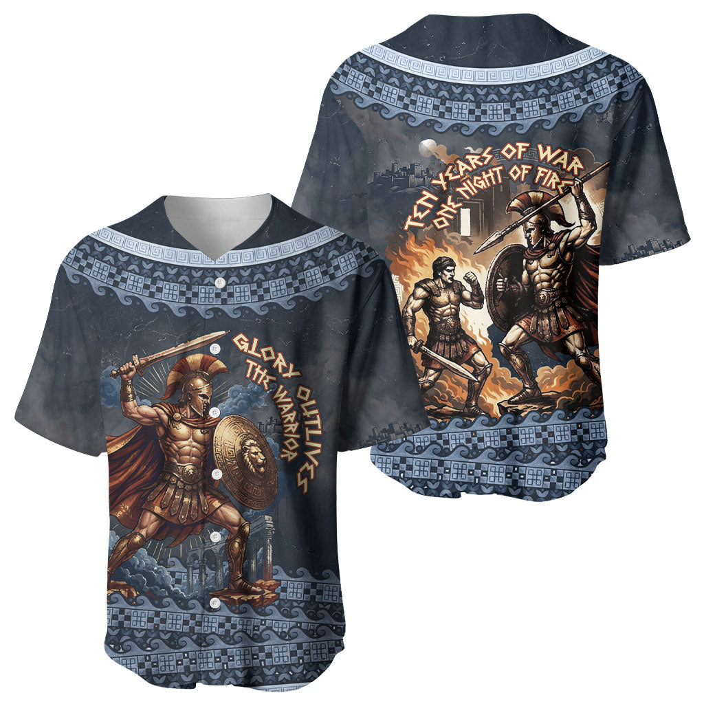 Trojan War Glory Outlives Warrior Baseball Jersey Spartan Achilles Warrior Battle Greek