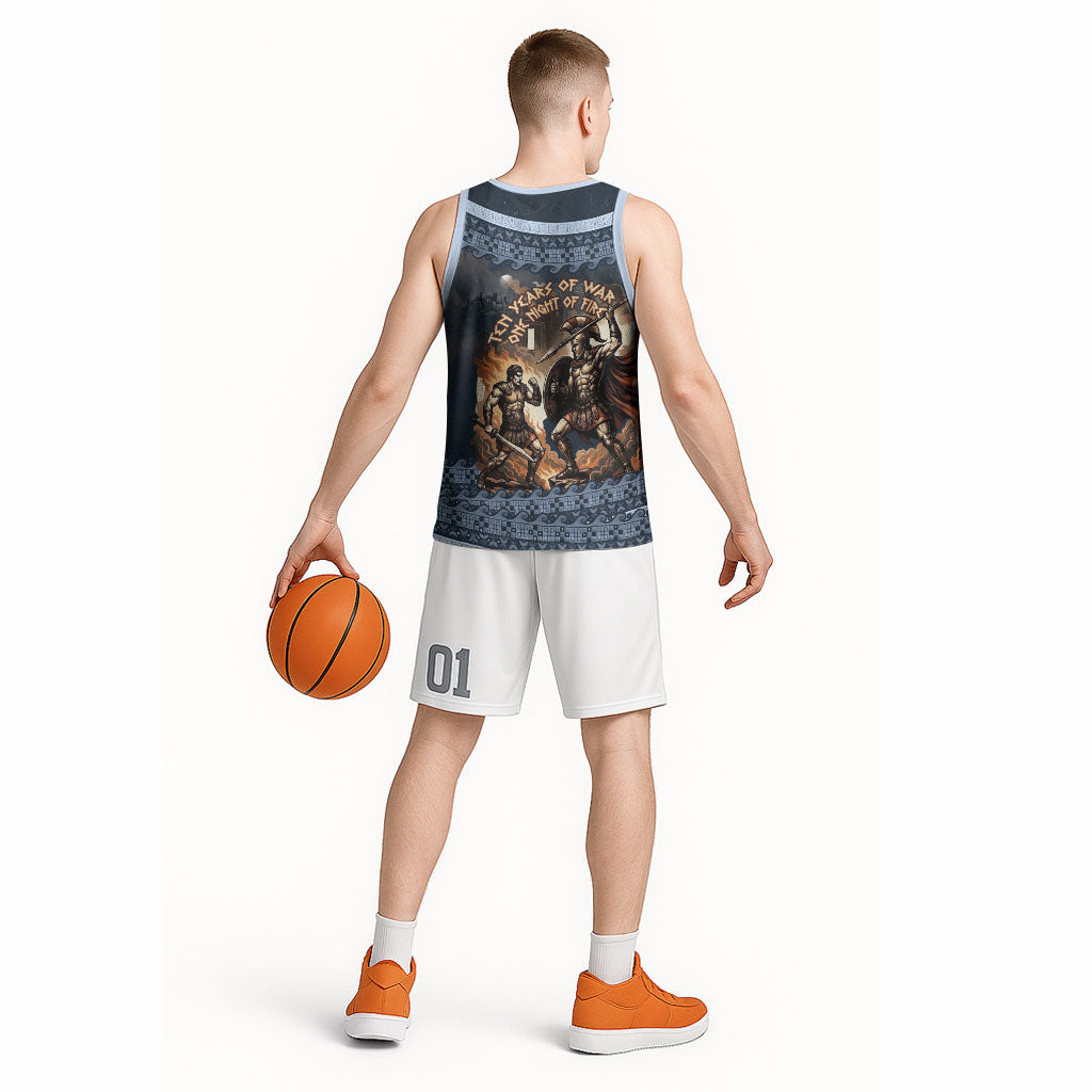 Trojan War Glory Outlives Warrior Basketball Jersey Spartan Achilles Warrior Battle Greek