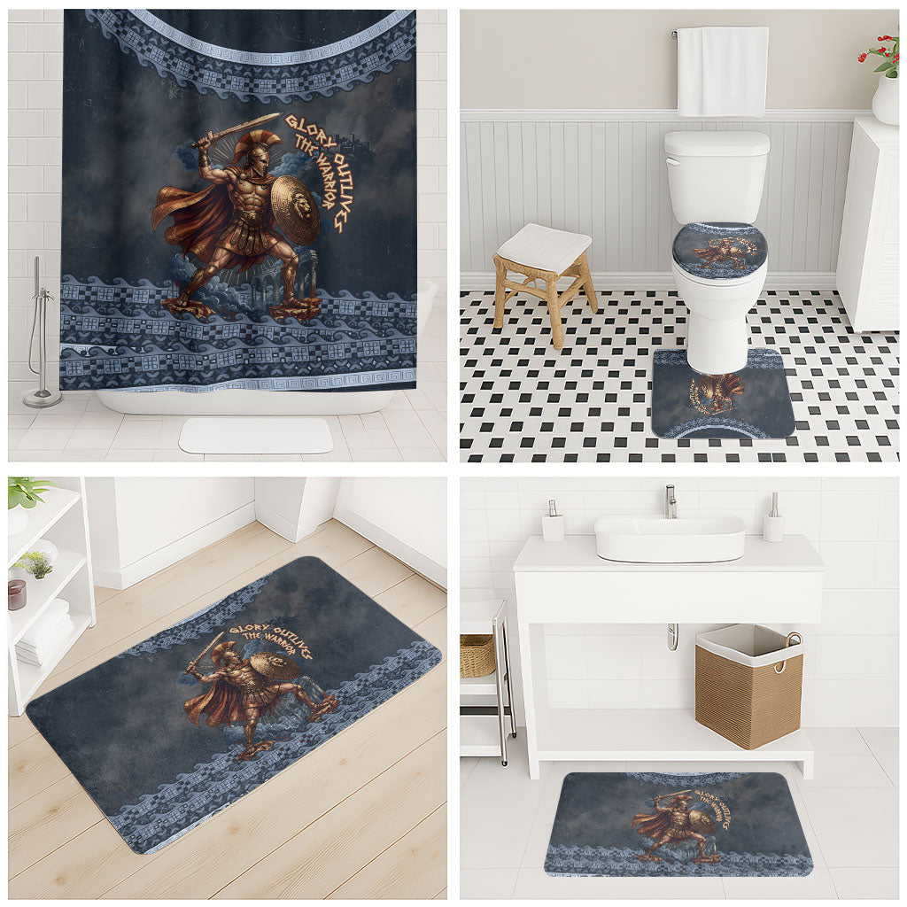 Trojan War Glory Outlives Warrior Bathroom Set Spartan Achilles Warrior Battle Greek