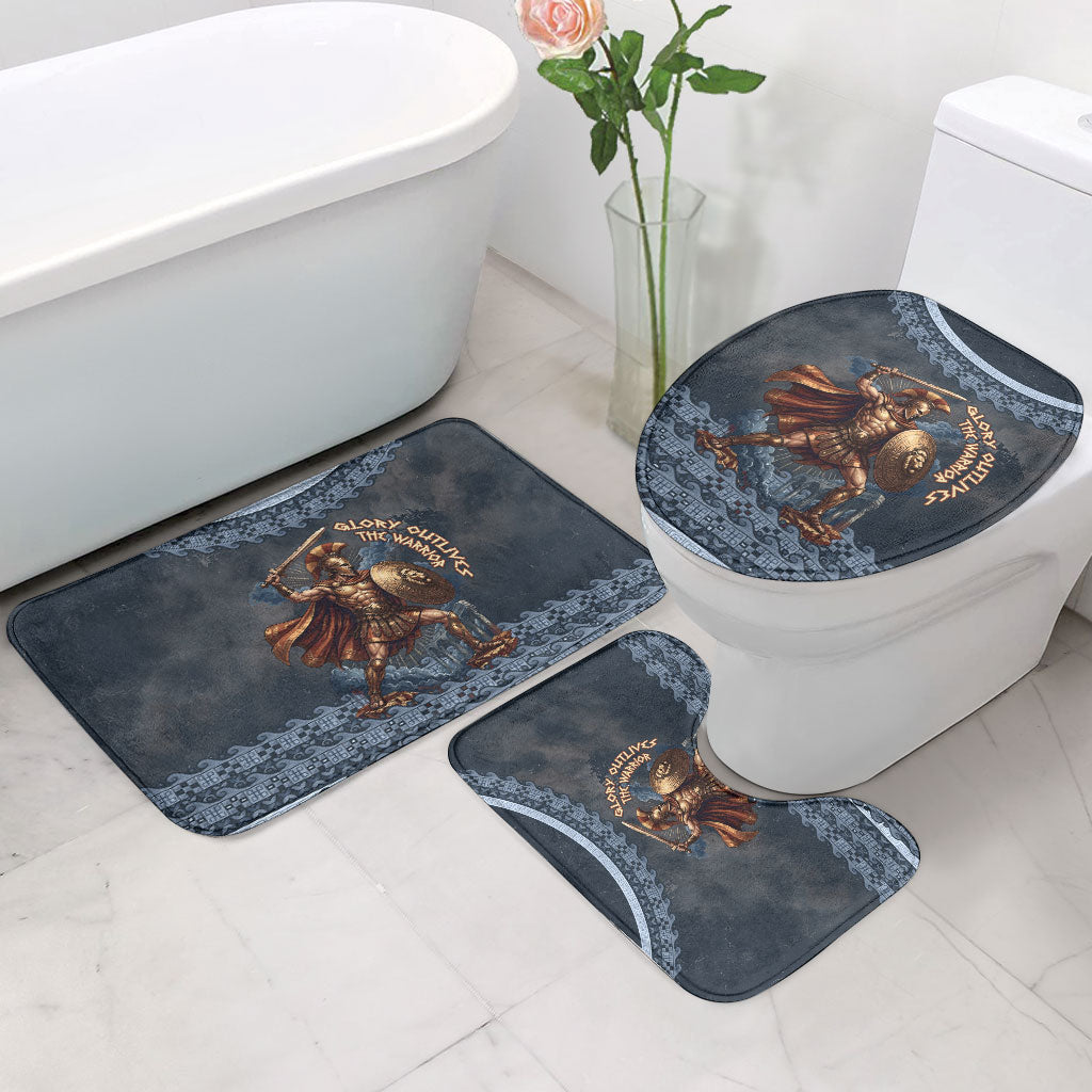 Trojan War Glory Outlives Warrior Bathroom Set Spartan Achilles Warrior Battle Greek