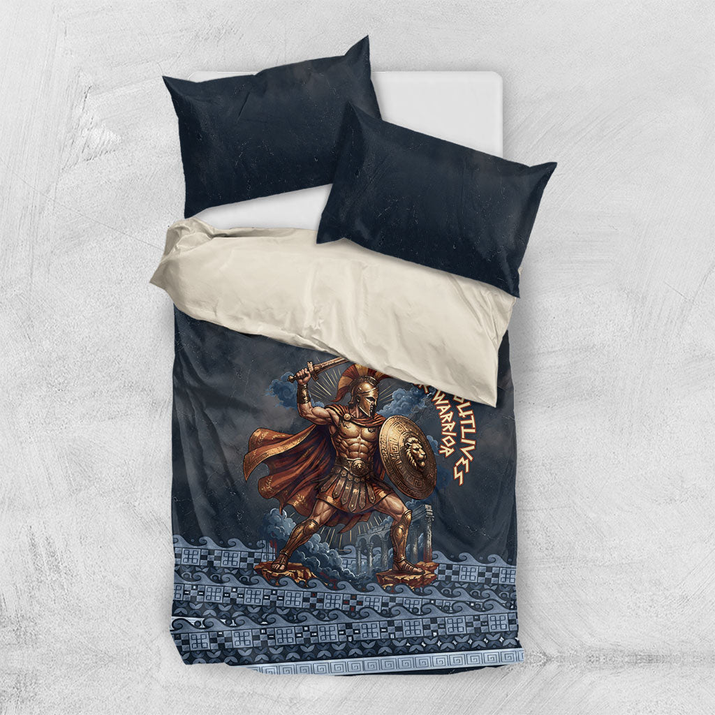 Trojan War Glory Outlives Warrior Bedding Set Spartan Achilles Warrior Battle Greek