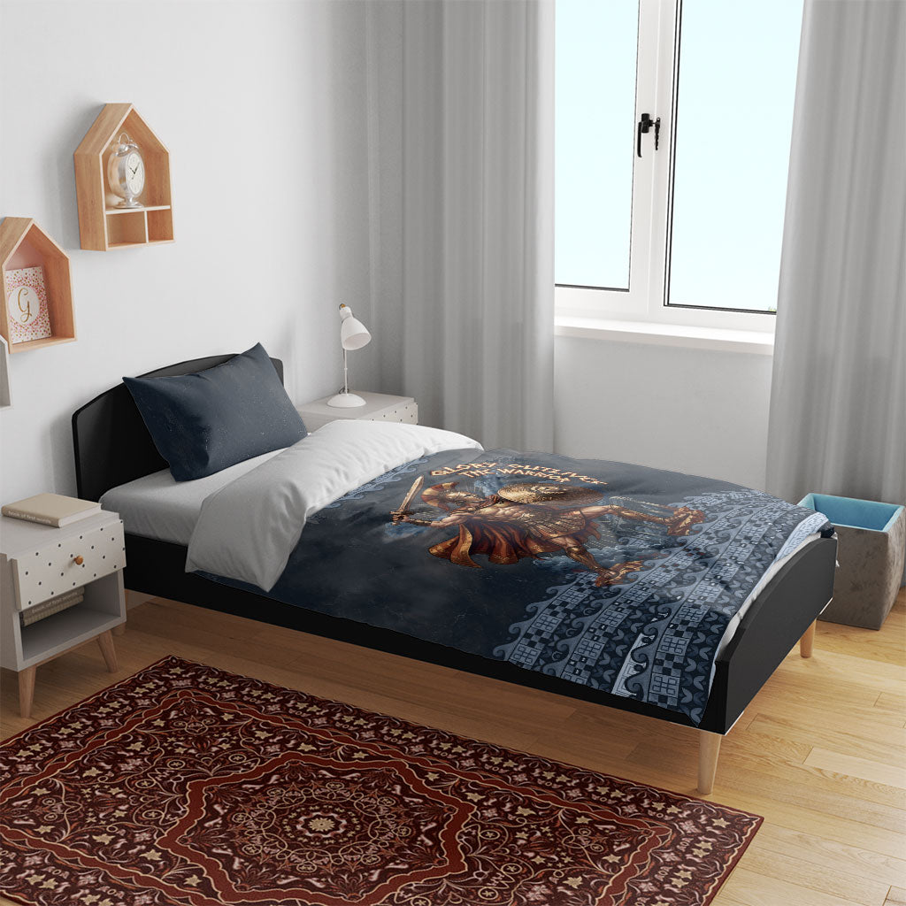 Trojan War Glory Outlives Warrior Bedding Set Spartan Achilles Warrior Battle Greek