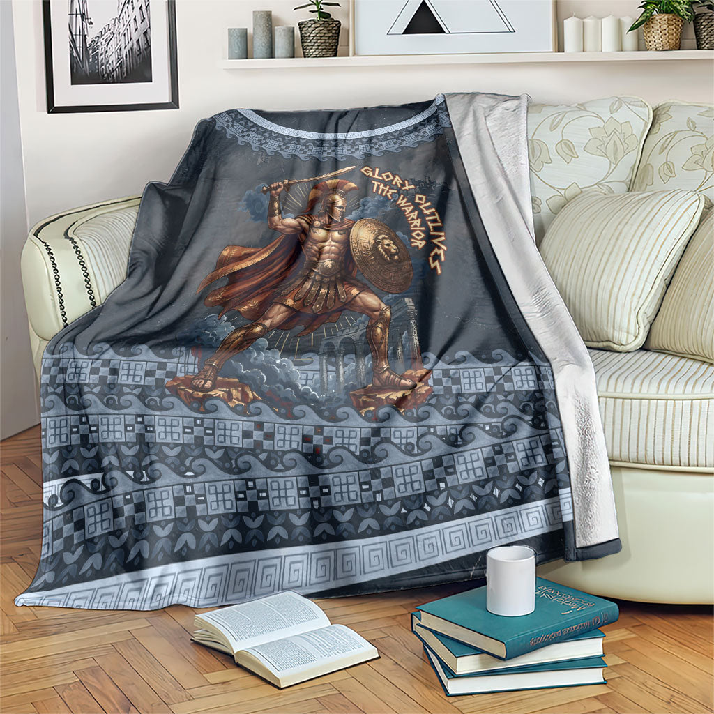 Trojan War Glory Outlives Warrior Blanket Spartan Achilles Warrior Battle Greek