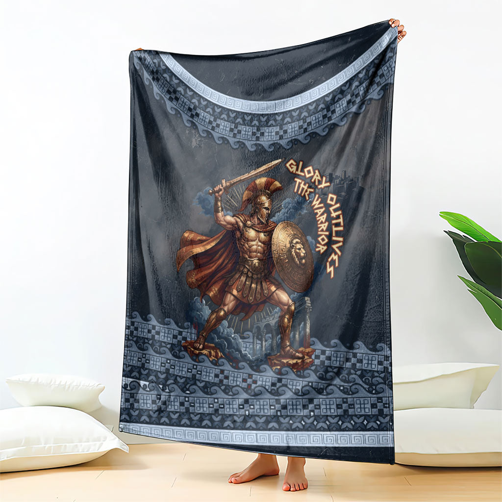 Trojan War Glory Outlives Warrior Blanket Spartan Achilles Warrior Battle Greek