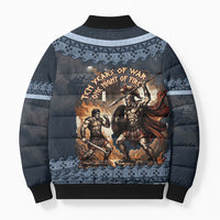 Trojan War Glory Outlives Warrior Bomber Puffer Jacket Spartan Achilles Warrior Battle Greek