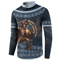 Trojan War Glory Outlives Warrior Button Sweatshirt Spartan Achilles Warrior Battle Greek