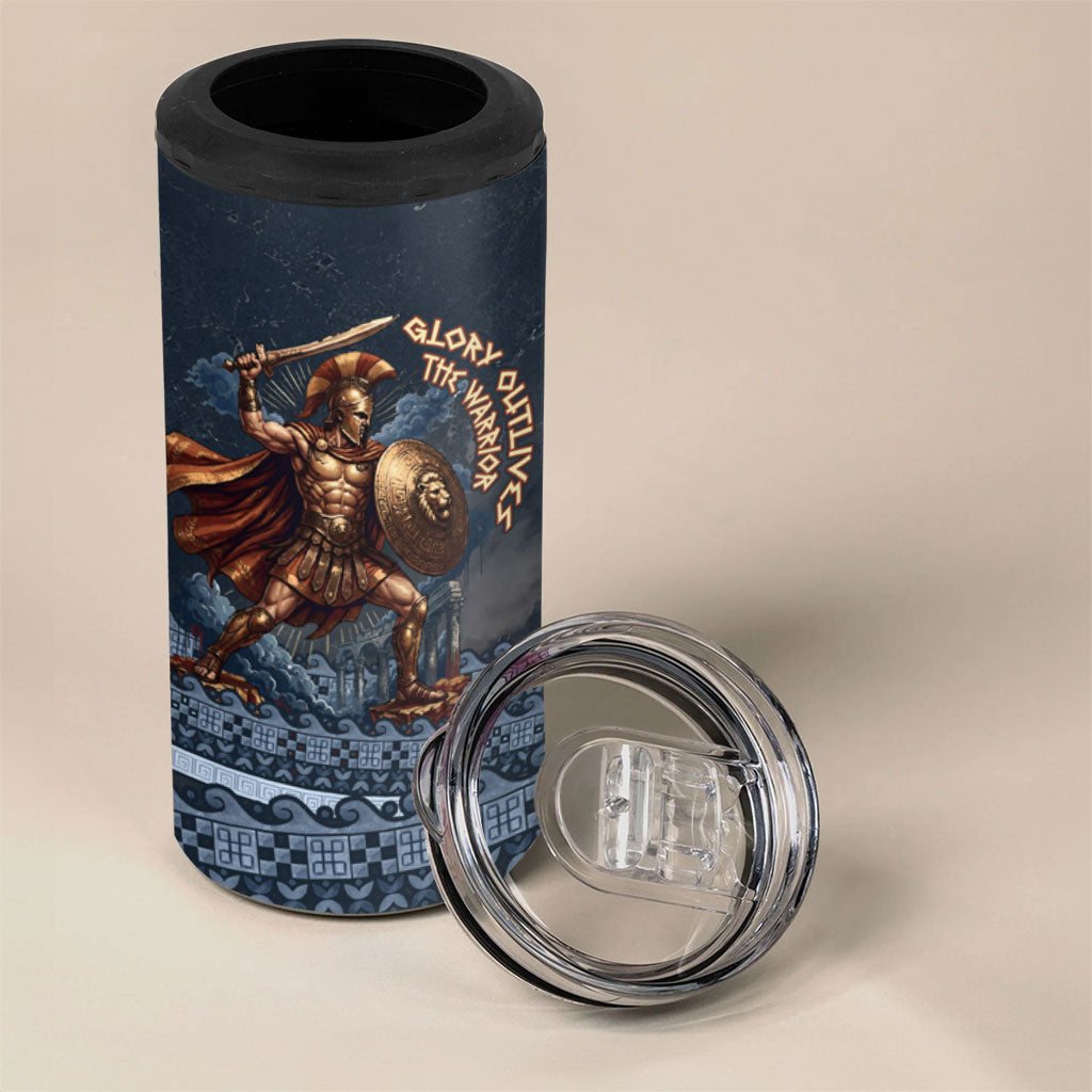 Trojan War Glory Outlives Warrior 4 in 1 Can Cooler Tumbler Spartan Achilles Warrior Battle Greek