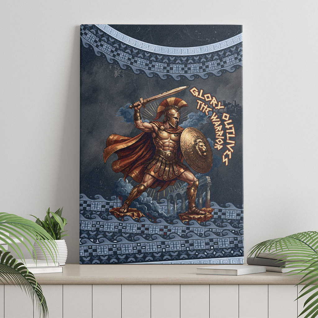 Trojan War Glory Outlives Warrior Canvas Wall Art Spartan Achilles Warrior Battle Greek