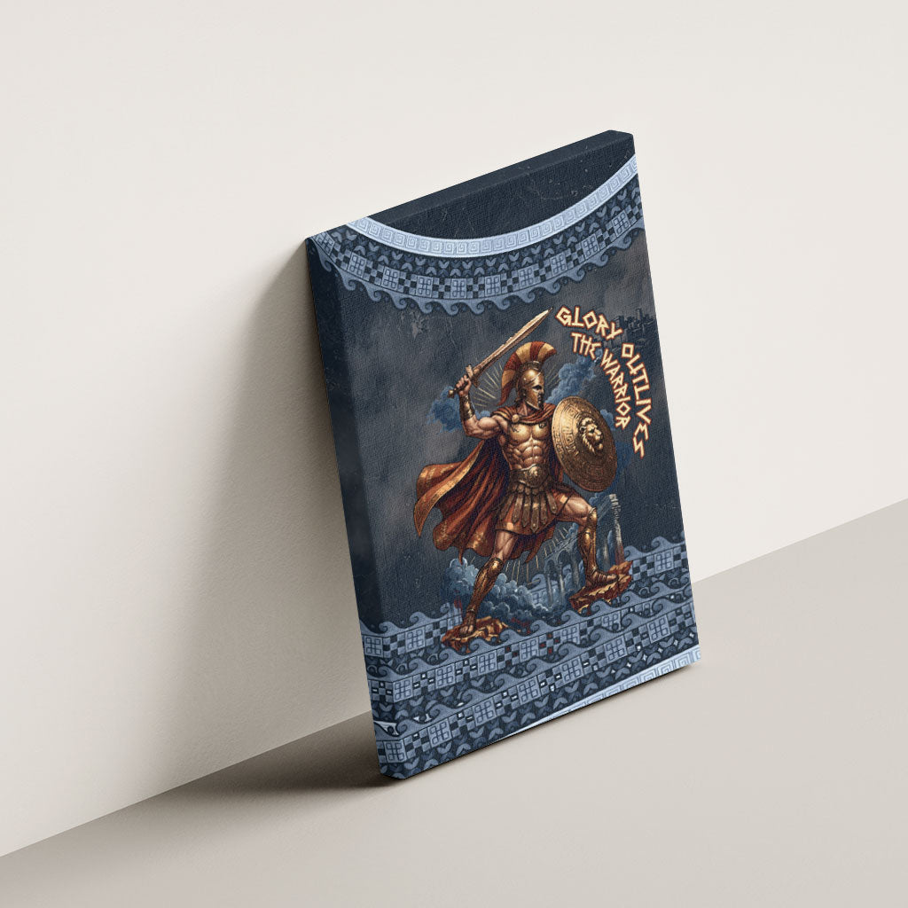 Trojan War Glory Outlives Warrior Canvas Wall Art Spartan Achilles Warrior Battle Greek