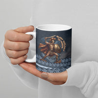 Trojan War Glory Outlives Warrior Ceramic Mug Spartan Achilles Warrior Battle Greek