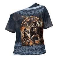 Trojan War Glory Outlives Warrior Cross Shoulder Shirt Spartan Achilles Warrior Battle Greek