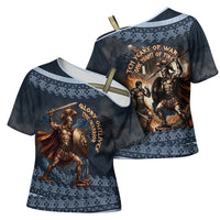 Trojan War Glory Outlives Warrior Cross Shoulder Shirt Spartan Achilles Warrior Battle Greek