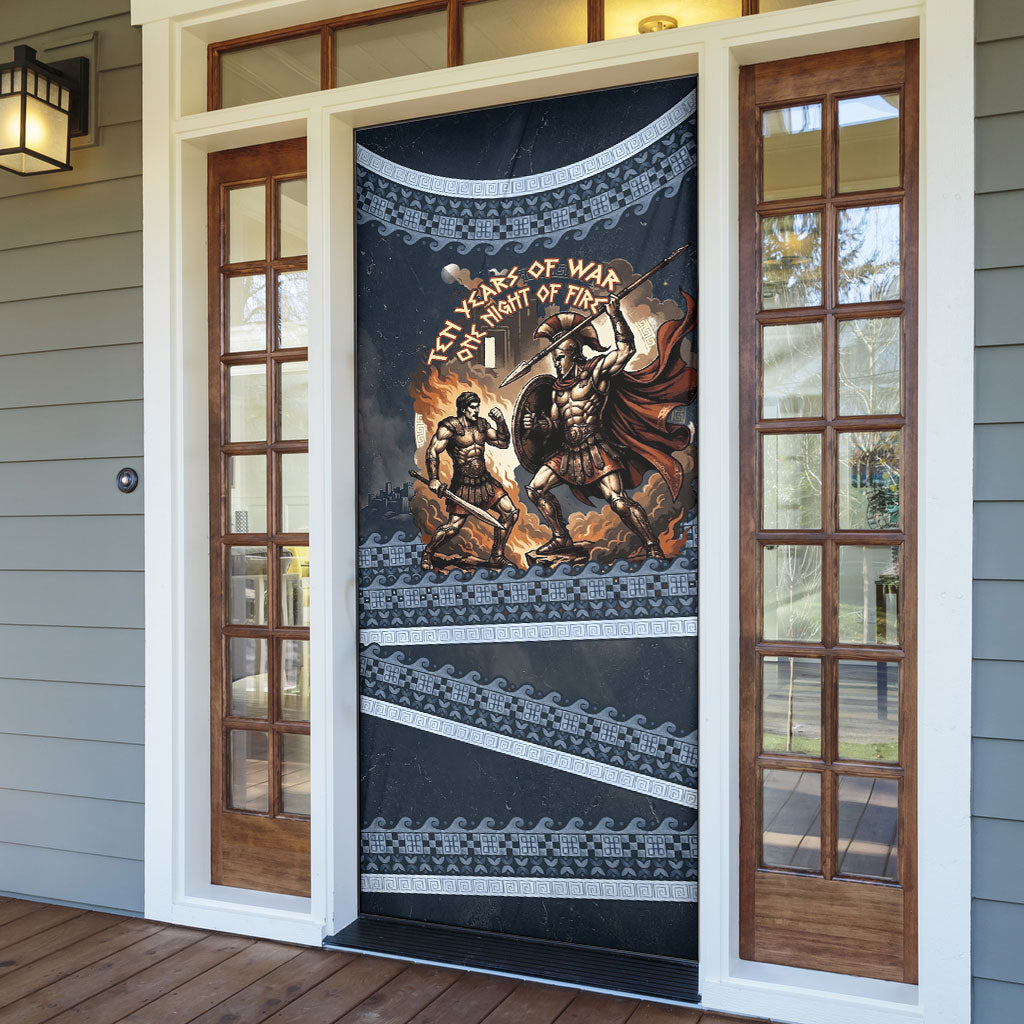 Trojan War Glory Outlives Warrior Door Cover Spartan Achilles Warrior Battle Greek