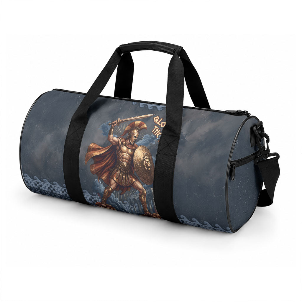 Trojan War Glory Outlives Warrior Duffle Bag Spartan Achilles Warrior Battle Greek