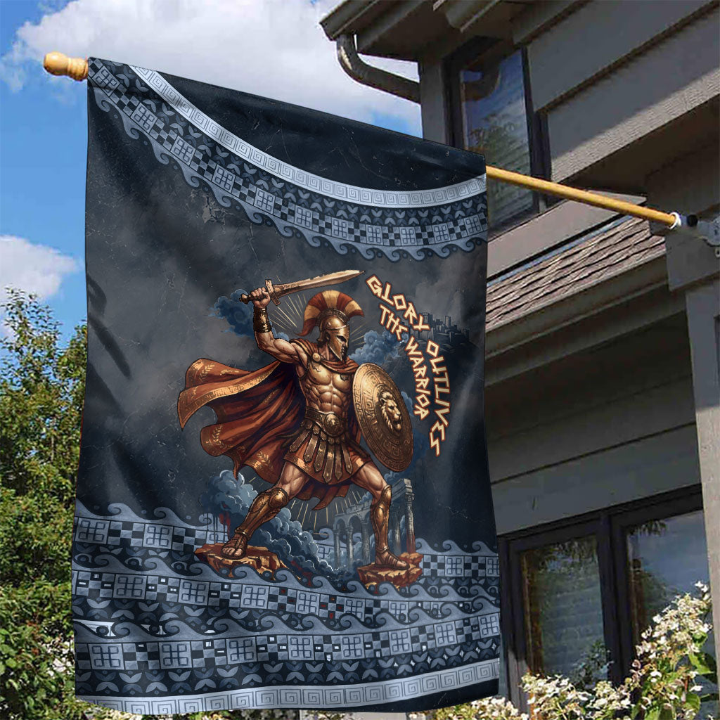 Trojan War Glory Outlives Warrior Garden Flag Spartan Achilles Warrior Battle Greek