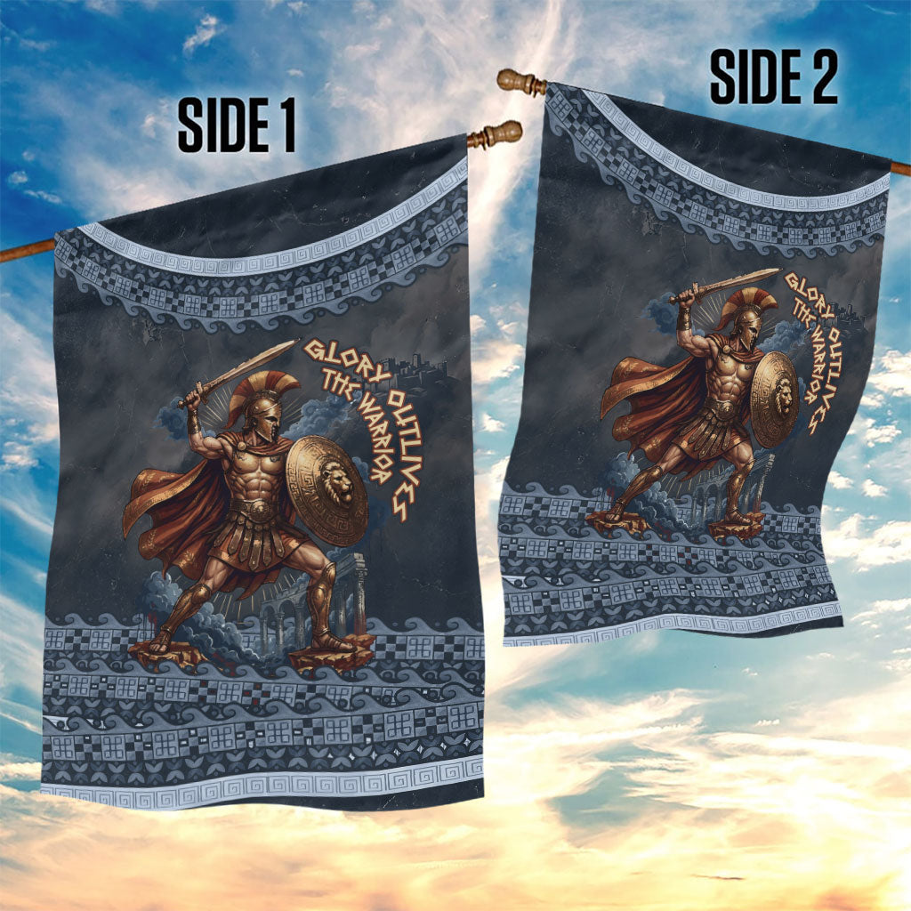 Trojan War Glory Outlives Warrior Garden Flag Spartan Achilles Warrior Battle Greek
