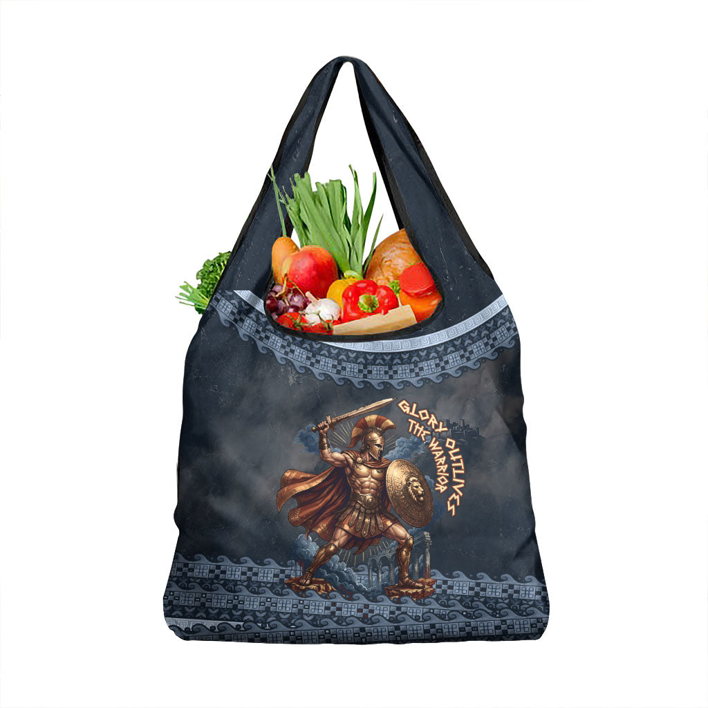 Trojan War Glory Outlives Warrior Grocery Bag Spartan Achilles Warrior Battle Greek
