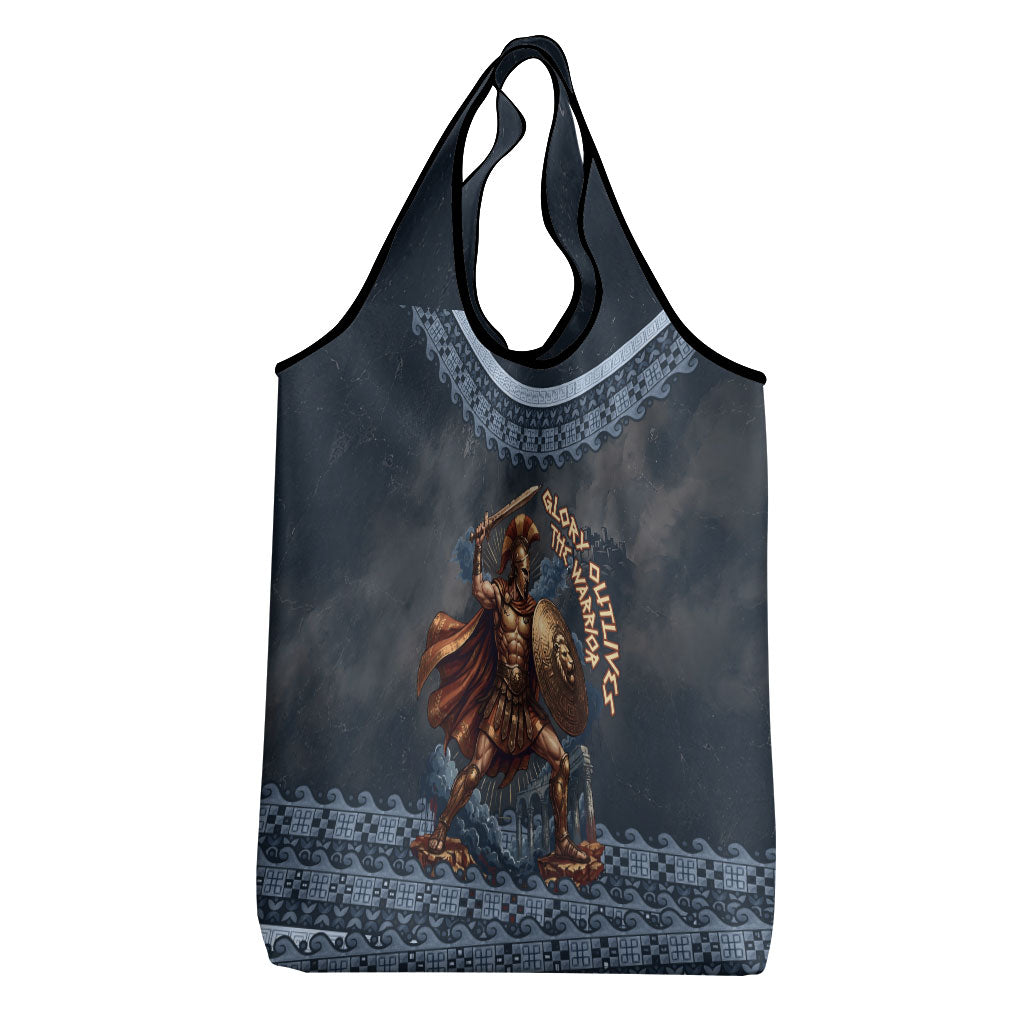 Trojan War Glory Outlives Warrior Grocery Bag Spartan Achilles Warrior Battle Greek