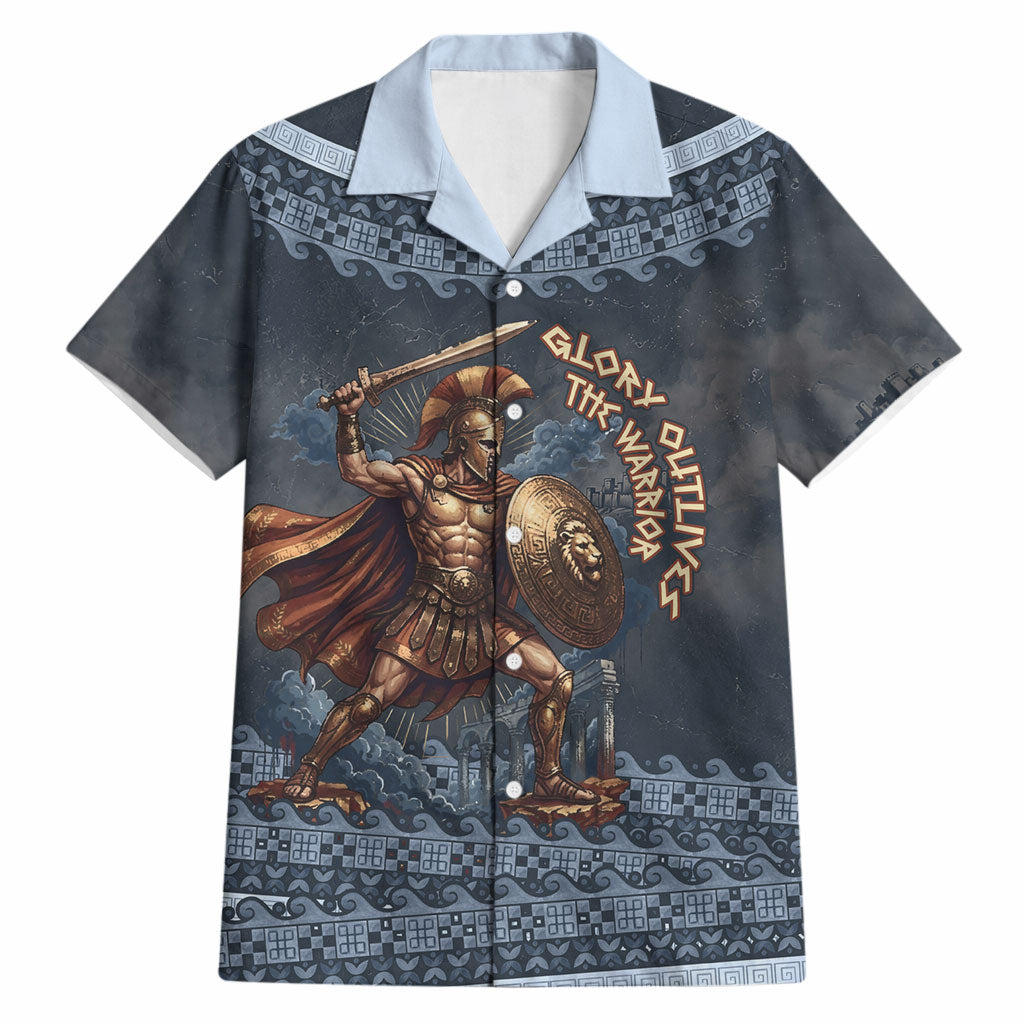 Trojan War Glory Outlives Warrior Hawaiian Shirt Spartan Achilles Warrior Battle Greek