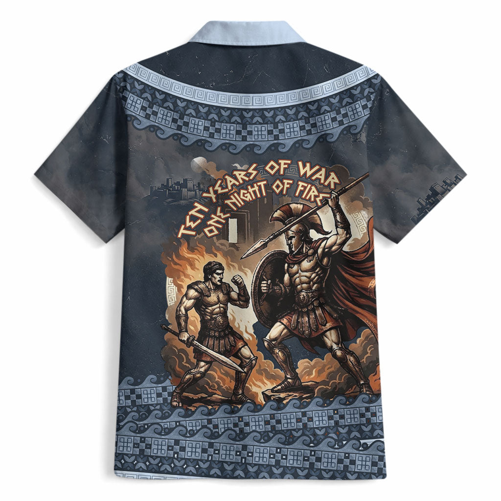 Trojan War Glory Outlives Warrior Hawaiian Shirt Spartan Achilles Warrior Battle Greek