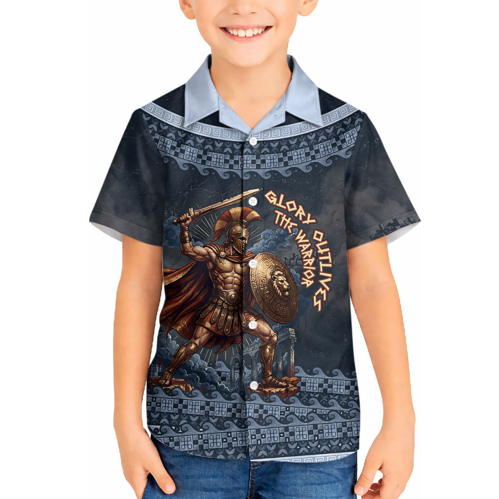 Trojan War Glory Outlives Warrior Hawaiian Shirt Spartan Achilles Warrior Battle Greek