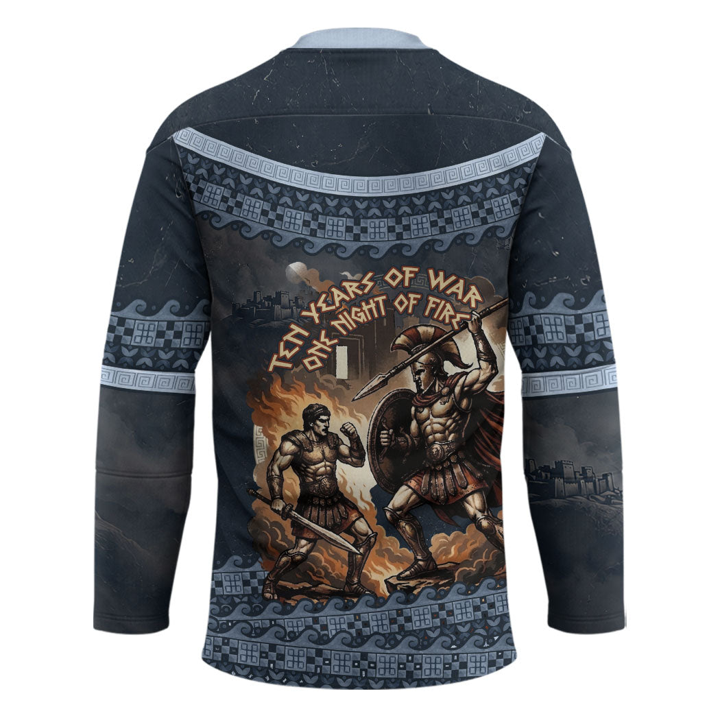 Trojan War Glory Outlives Warrior Hockey Jersey Spartan Achilles Warrior Battle Greek
