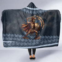 Trojan War Glory Outlives Warrior Hooded Blanket Spartan Achilles Warrior Battle Greek