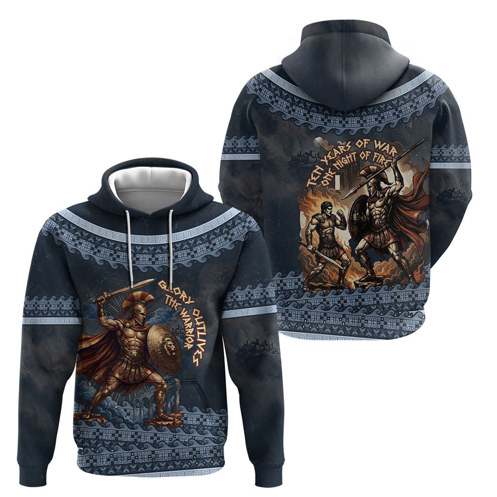 Trojan War Glory Outlives Warrior Hoodie Spartan Achilles Warrior Battle Greek