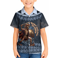 Trojan War Glory Outlives Warrior Kid Hawaiian Shirt Spartan Achilles Warrior Battle Greek