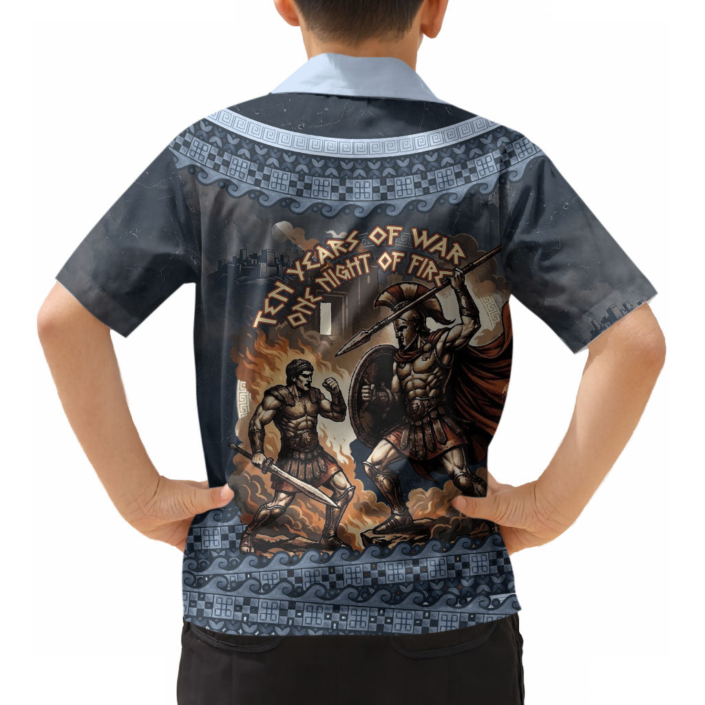 Trojan War Glory Outlives Warrior Kid Hawaiian Shirt Spartan Achilles Warrior Battle Greek