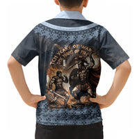 Trojan War Glory Outlives Warrior Kid Hawaiian Shirt Spartan Achilles Warrior Battle Greek