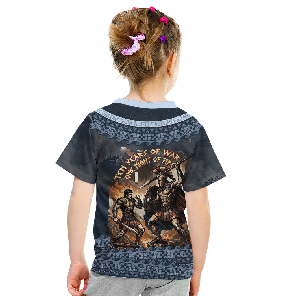 Trojan War Glory Outlives Warrior Kid T Shirt Spartan Achilles Warrior Battle Greek