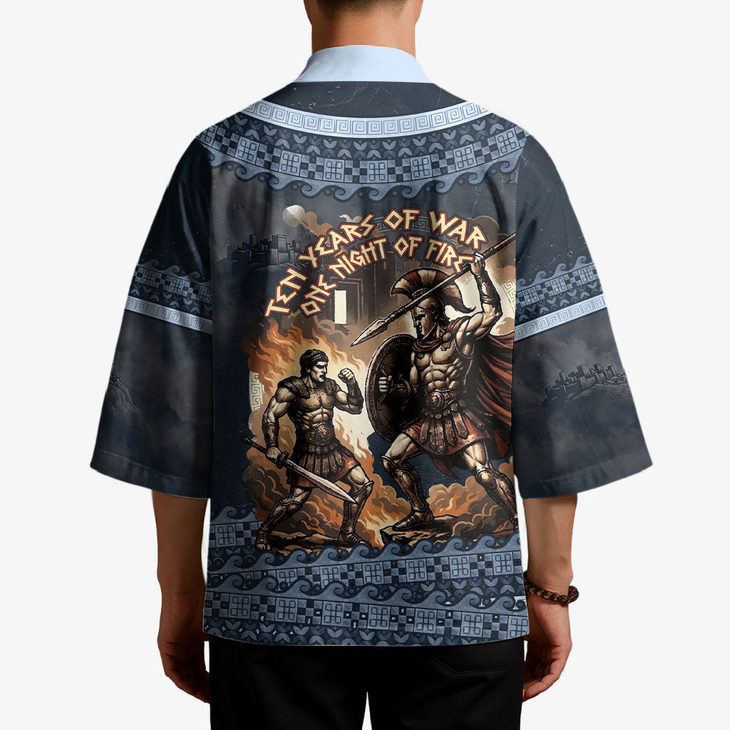 Trojan War Glory Outlives Warrior Kimono Spartan Achilles Warrior Battle Greek