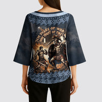 Trojan War Glory Outlives Warrior Kimono Sleeve Blouse Spartan Achilles Warrior Battle Greek