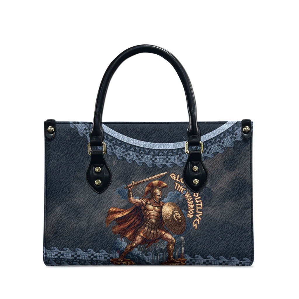 Trojan War Glory Outlives Warrior Leather Bag Spartan Achilles Warrior Battle Greek