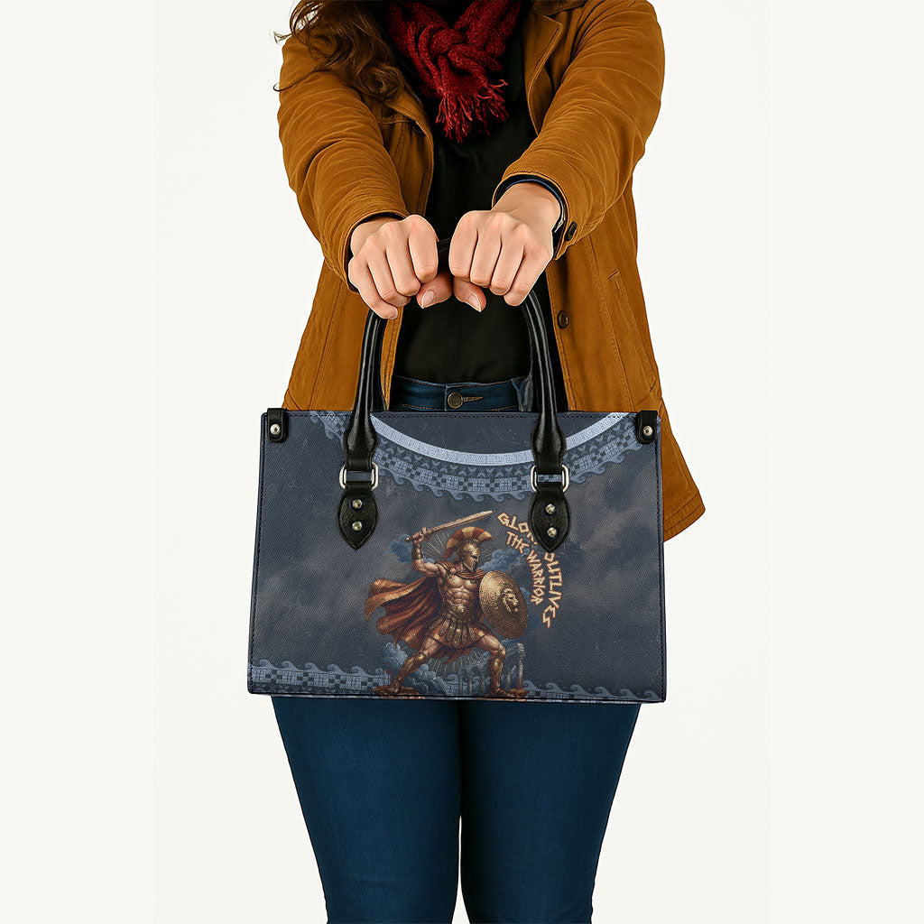 Trojan War Glory Outlives Warrior Leather Bag Spartan Achilles Warrior Battle Greek