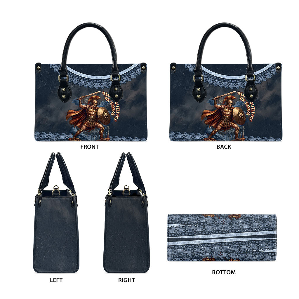 Trojan War Glory Outlives Warrior Leather Bag Spartan Achilles Warrior Battle Greek