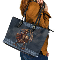 Trojan War Glory Outlives Warrior Leather Tote Bag Spartan Achilles Warrior Battle Greek
