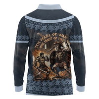Trojan War Glory Outlives Warrior Long Sleeve Polo Shirt Spartan Achilles Warrior Battle Greek